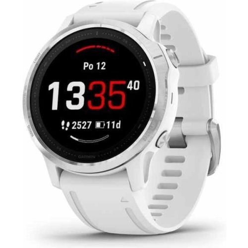 Garmin Fenix 6S Glass stříbrné/bílý řemínek Garmin