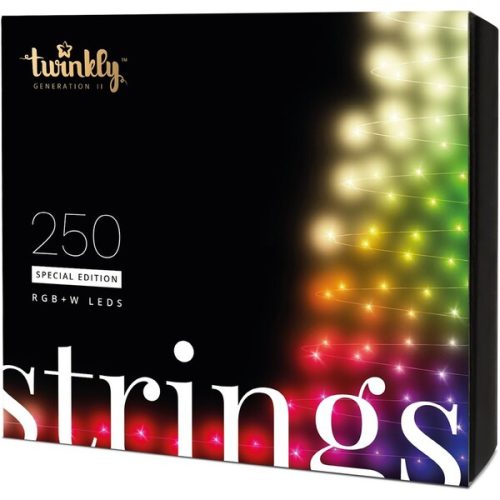 Twinkly Strings Special Edition chytré žárovky na stromeček 250 ks 20m černý kabel Twinkly