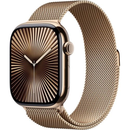 Apple Watch Series 10 Cellular 46mm Zlatý titan se zlatým milánským tahem S/M Apple