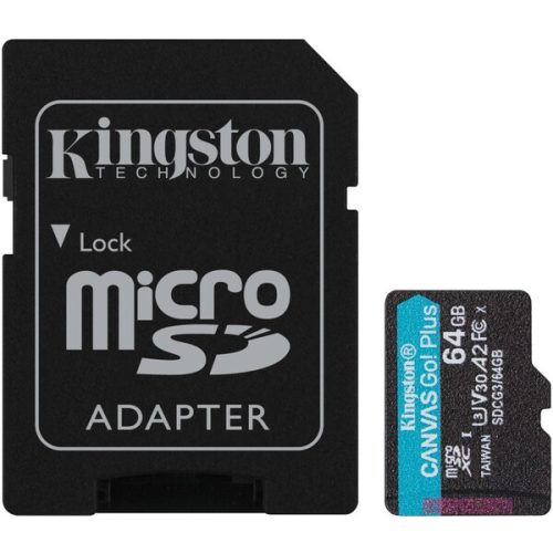 Kingston microSDXC Canvas Go! Plus 64GB 170MB/s UHS-I U3 + SD adaptér Kingston