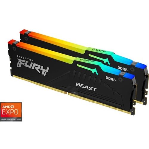 Kingston FURY Beast DDR5 32GB 6000MHz CL30 2x16GB RGB Černá Kingston