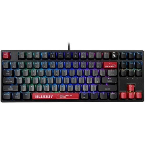 A4tech Bloody S87 TKL herní mechanická klávesnice (CZ/SK) černočervená A4tech
