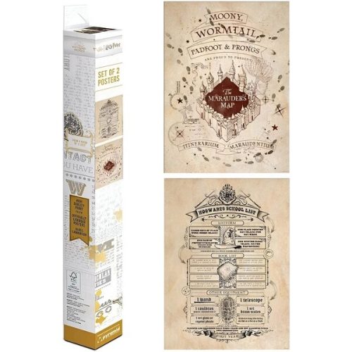Set 2 plakátů Harry Potter - Marauder's Map (52x38 cm) Pyramid International