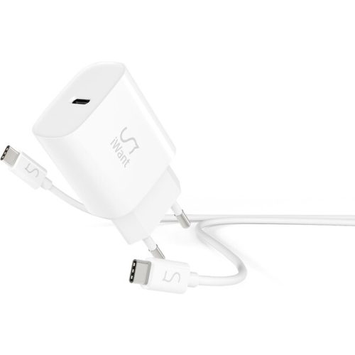 iWant USB-C PD MINI II síťová nabíječka 20W + USB-C kabel 1
