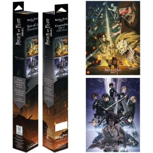 Set 2 plakátů Attack on Titan - S4 (52x38 cm) Pyramid International