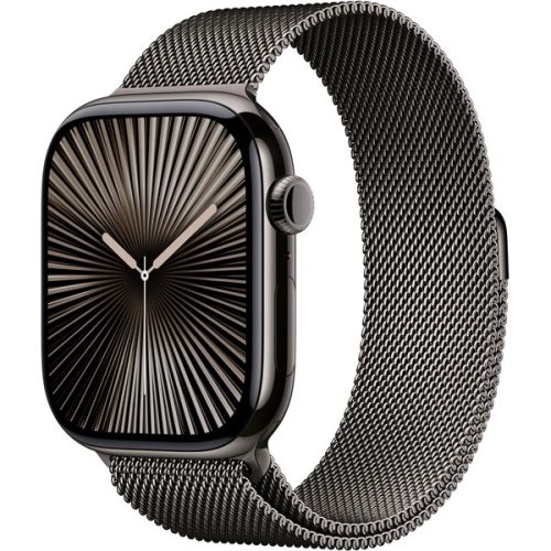 Apple Watch Series 10 Cellular 46mm Břidlicově šedý titan s břidlicově šedým milánským tahem M/L Apple