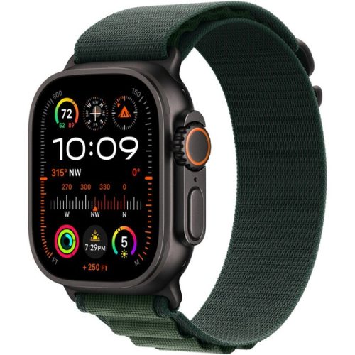 Apple Watch 49/44/45/46mm tmavě zelený alpský tah s černým titanem M Apple