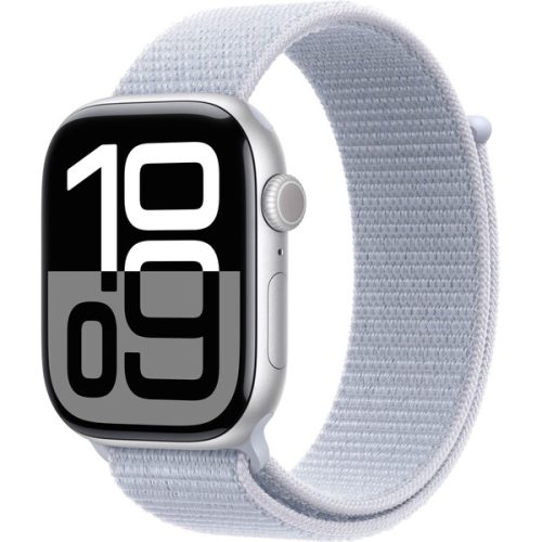 Apple Watch Series 10 46mm Stříbrný hliník s oblačně modrým provlékacím řemínkem Apple