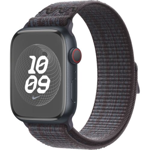 Apple Watch 49/45/44/42mm černo-modrý provlékací sportovní řemínek Nike Apple