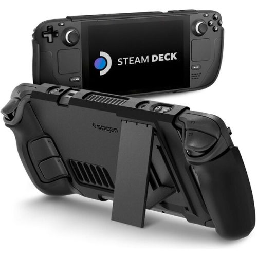 Spigen Thin Fit kryt with Kick Stand Steam Deck černý Spigen