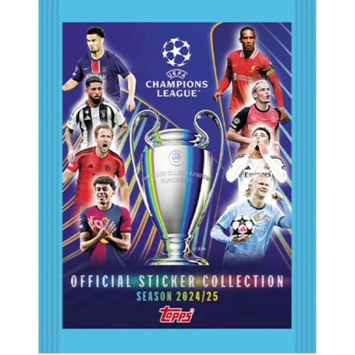 Fotbalové samolepky Topps Champions League 2025 balíček (6 samolepek) Topps