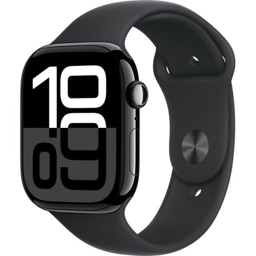 Apple Watch Series 10 46mm Klavírně černý hliník s černým sportovním řemínkem M/L Apple