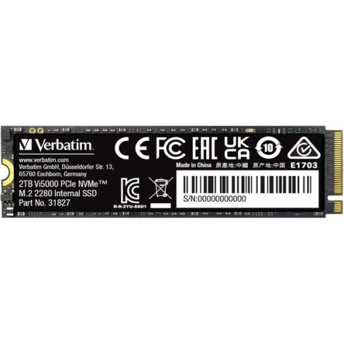 VERBATIM SSD Vi5000 Internal PCIe NVMe M.2 SSD 2TB VERBATIM