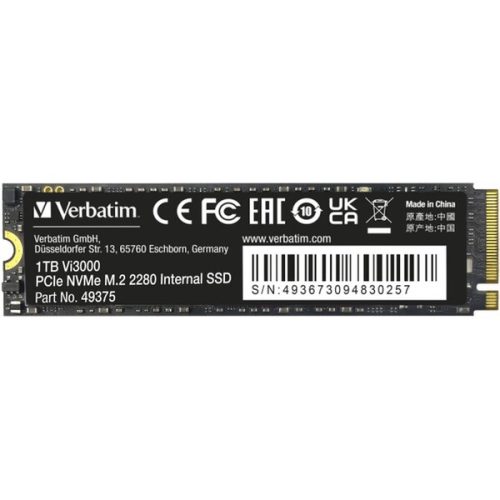 VERBATIM SSD Vi3000 Internal PCIe NVMe M.2 SSD 1TB VERBATIM