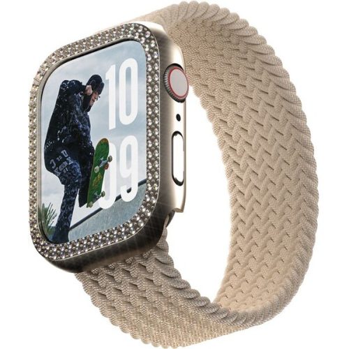 PanzerGlass® SAFE Apple Watch 10 (46mm) bumper třpytivě zlatý rámeček PanzerGlass