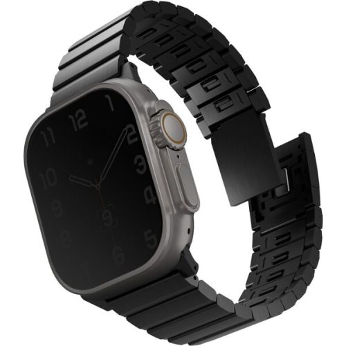 UNIQ Strova Mag ocelový řemínek pro Apple Watch 49/46/45/44/42mm černý UNIQ