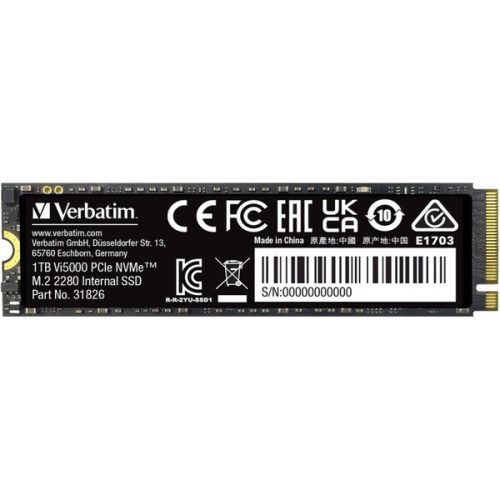 VERBATIM SSD Vi5000 Internal PCIe NVMe M.2 SSD 1TB VERBATIM