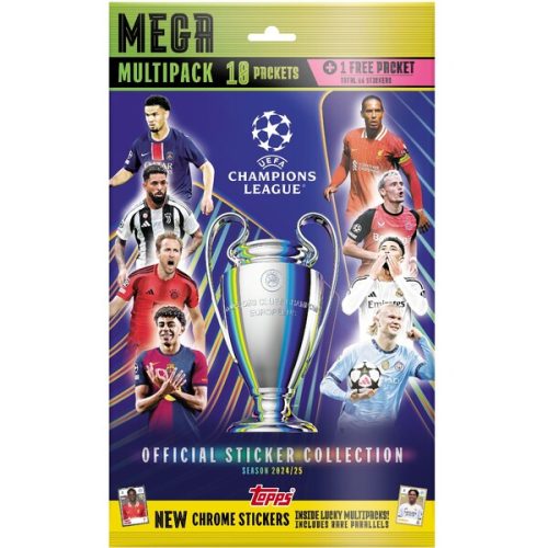 Fotbalové samolepky Topps Champions League 2025 Mega Multipack Topps