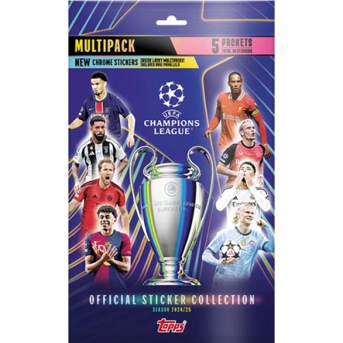 Fotbalové samolepky Topps Champions League 2025 Multipack (5 balíčků) Topps